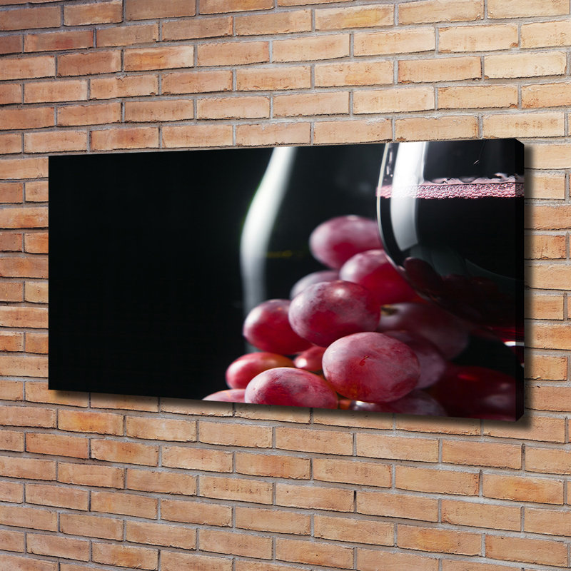 Grapes And Wine - Wrapped Canvas Print