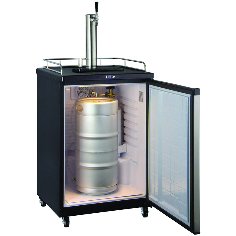 Kegco 5.8 Cubic Feet Single Tap Freestanding Kegerator with, Stainless Steel
