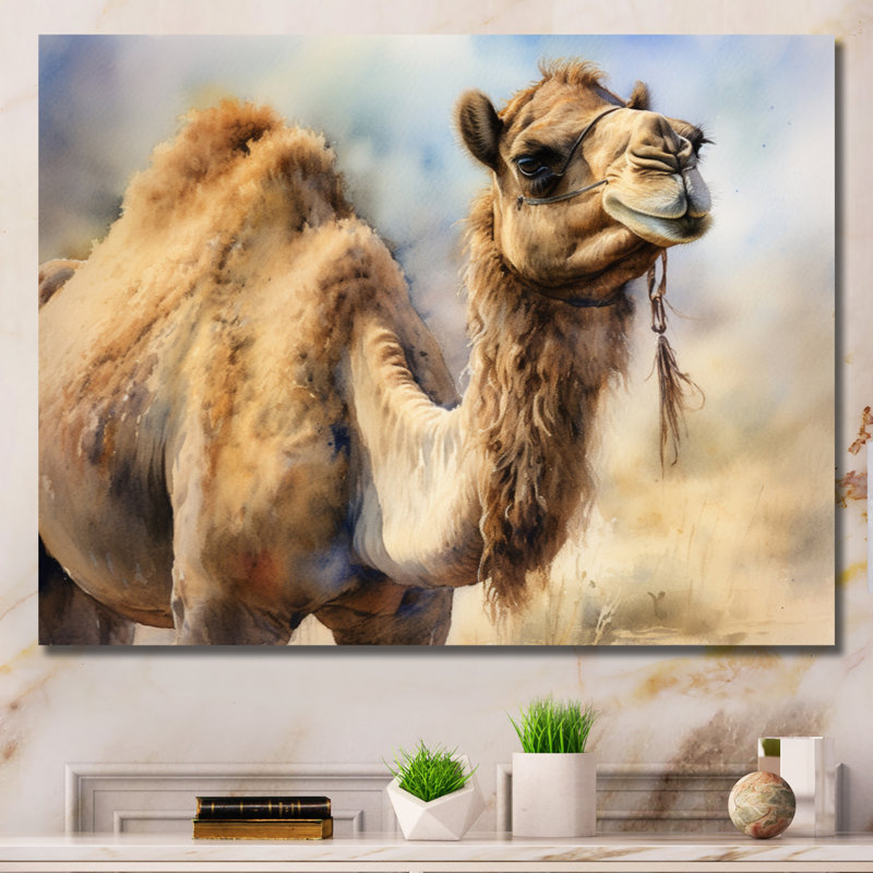 Décoration murale Camel Desert Nomad I - Animaux, H 24 po x l 32 po x P 1 po, Toile tendue