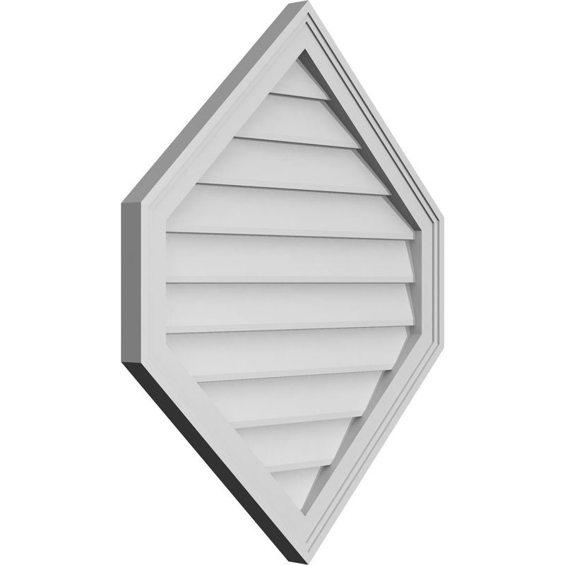 Ventilé vertical à pignon vertical 11/12 po, H 32 po x l 26 po x P 1,5 po