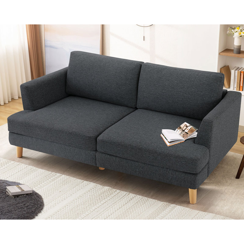 Yanelys 56.55'' Loveseat, Dark Gray