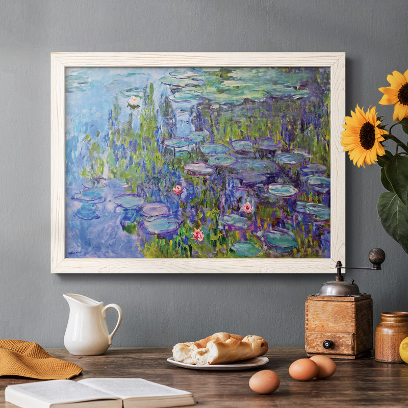 Nymphéas, 1914, impression sur toile encadrée, Blanc, H 22 po x l 32 po x P 1,5 po