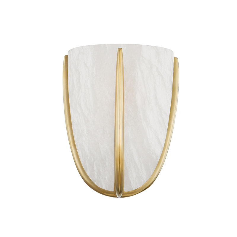 Wheatley 1 Light Wall Sconce, Aged Brass