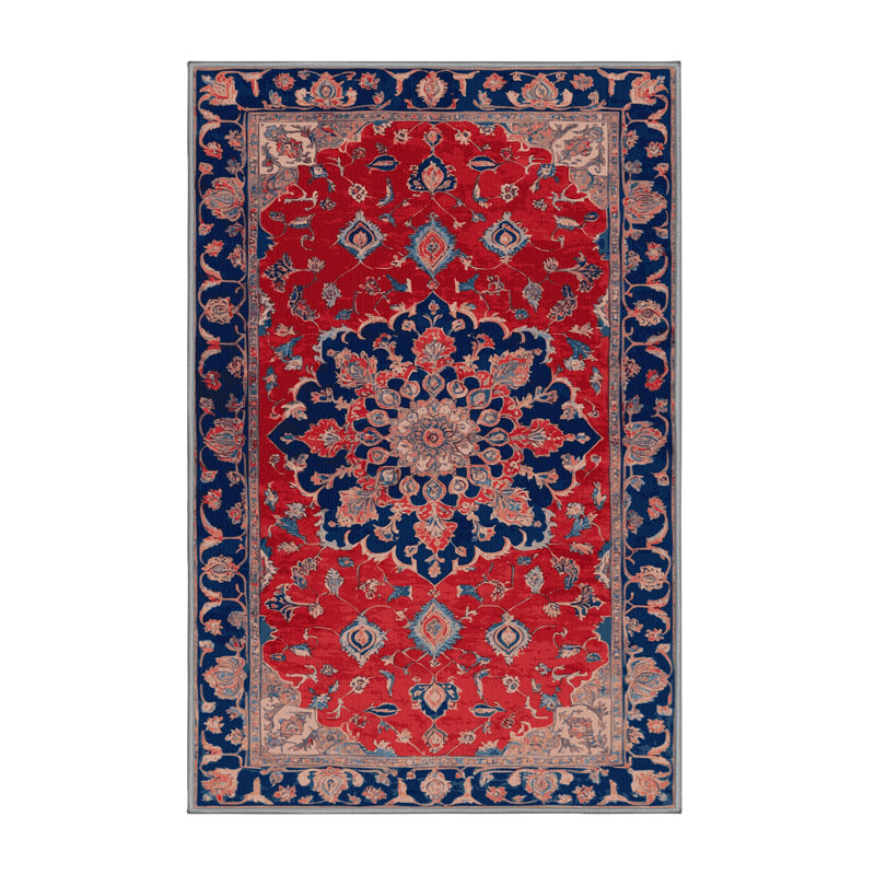 Tapis brun Tabriz lavable à la machine, Rectangulaire 8 pi x 10 pi