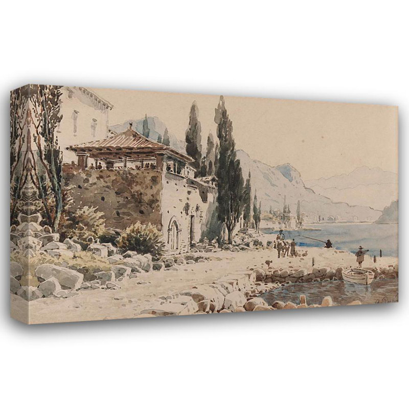 «Alter Palast in Der Ombla Bei Gravosa» par Anton Perko, reproduction d'art sur toile tendue avec châssis, H 24 po x l 17 po