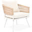 Style de patio avec housses et table solide - coussins de conversation beige