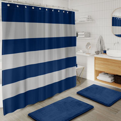 Clara Clark 20 Piece Complete Bathroom Accessory Set with Shower Curtain, Liner, and Hooks