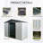 Outdoor Metal Storage Shed With Metal Foundation,(W540S00014)-112301301-112301310