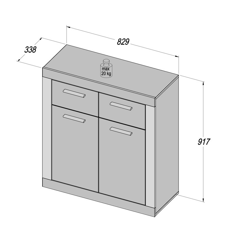 Rahjae 83.2cm Sideboard