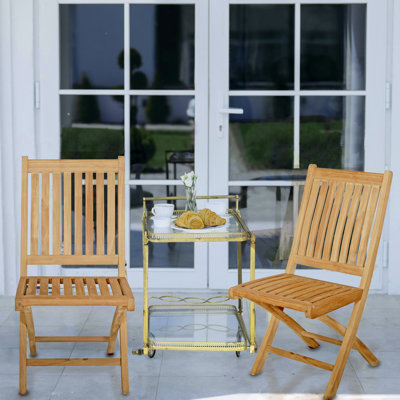 Coster Folding Teak Patio Dining Chair