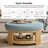 Kat Modern 40" Round Cocktail Ottoman with Solid Wood Legs-1596763923