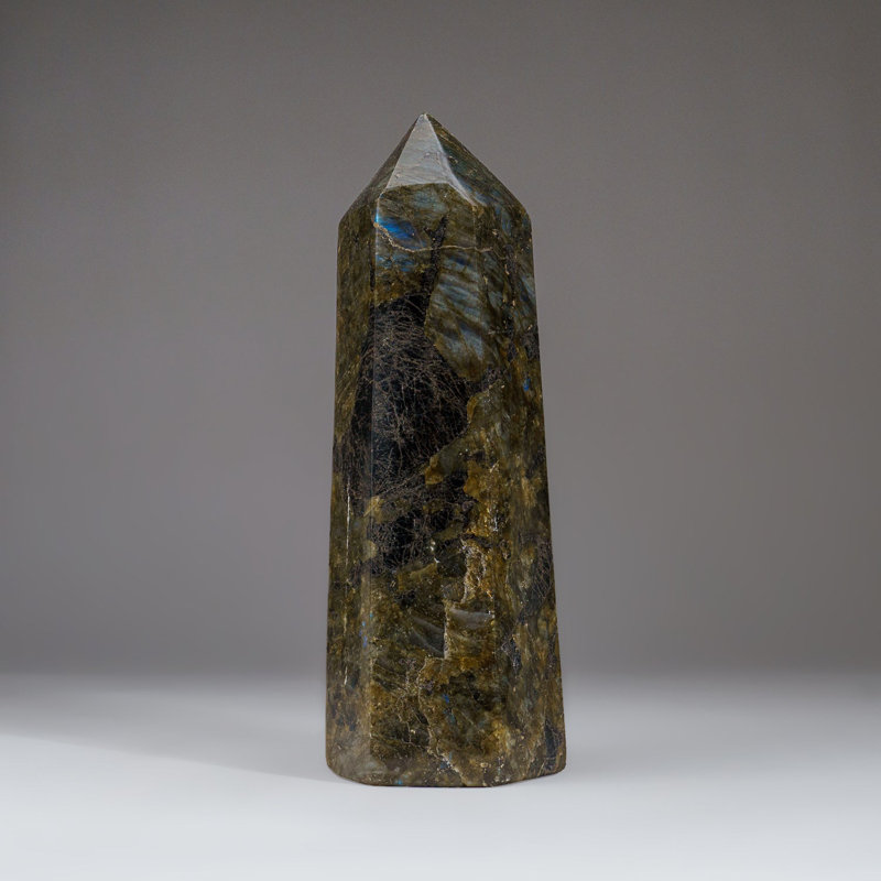 Obélisque de Labradorite poli de Madagascar (4,9 lb)