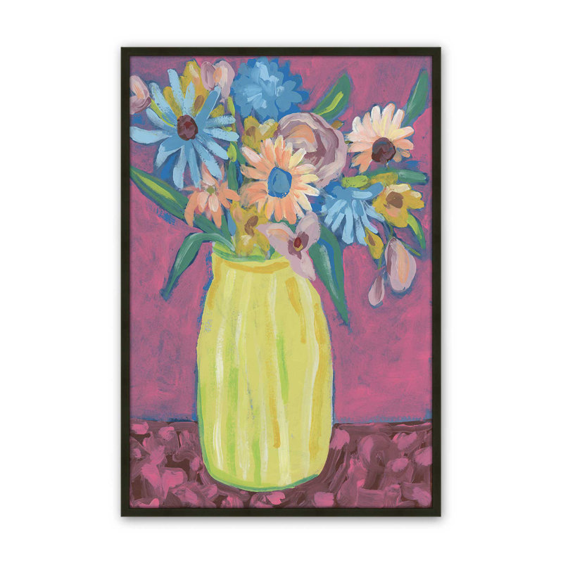 «Bouquet Surge II» par June Erica Vess, reproduction d'art sur toile, H 16 po x l 12 po, Noir