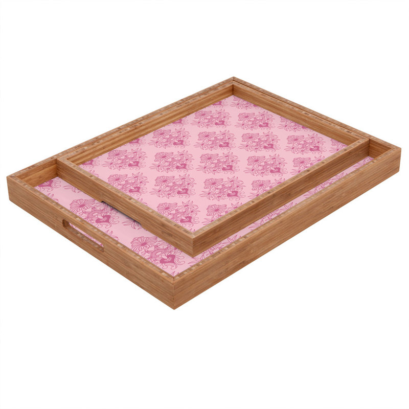 Solid Wood Tray, 1.75" H x 18" W x 14" D