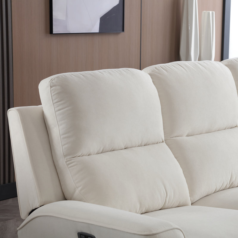 Ensemble de salon inclinable électrique en microfibre 2 pièces Divona