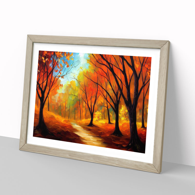 Amazing Autumn Forest Vol.3 - Framed Print, 46cm H x 64cm W x 2cm D, Oak