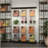 Tempered Glass Display Cabinet, Wine Cabinet,Storage Cabinet,File Cabinet,With Bluetooth LED Light Strip,Lock On The Door,Equipped With Cast,Easy To Move,For Living Room, Bedroom,Hallway,Office-787282850