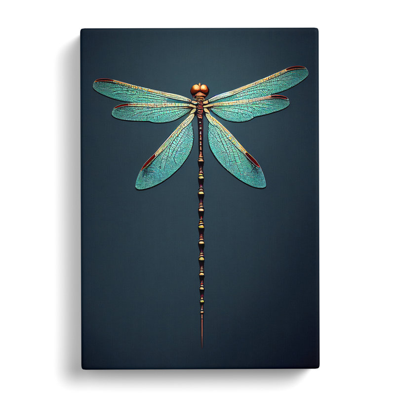 XC1022-1758X Dainty Dragonfly - Wrapped Canvas Print, 50cm H x 35cm W x 3cm D