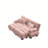 Cloud Couch Sleeper Sofa For Living Room, Chenille 2 Seater Sofa With 2 Lumbar Pillows And 2 Throw Pillows , Upholstered Wide Arm Sofa With 2 Ottomans,Chenille-126593090