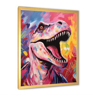 Popart Dino Elegance - dinosaure, art mural