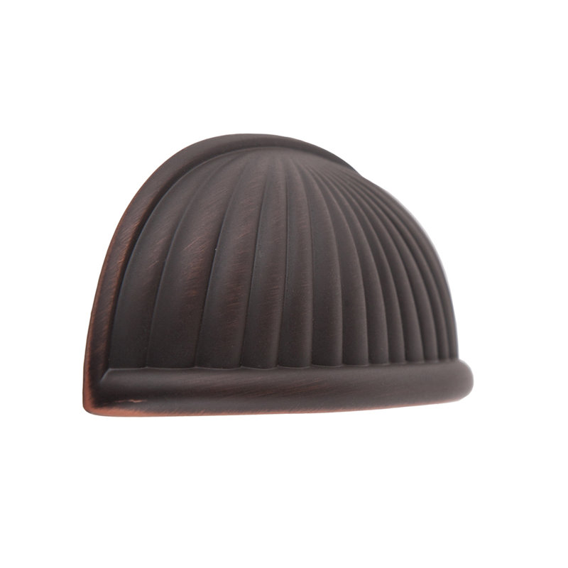 Belmont 3" Center to Center Oil Rubbed Bronze Scallopped Cup/Bin Drawer Pull, Oil Rubbed Bronze