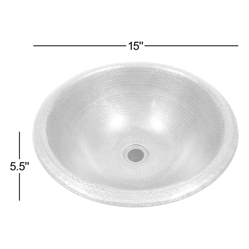 Lavabo de salle de bain 15 po, Cuivre vieilli