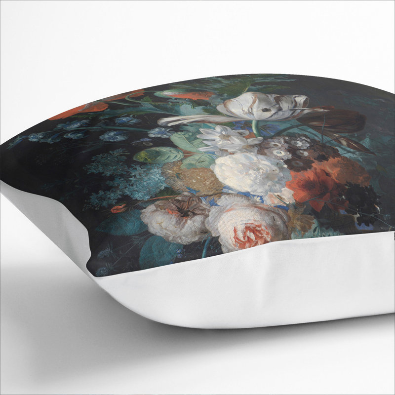 Square Throw Cushion, 40cm H x 40cm W x 15cm D, White