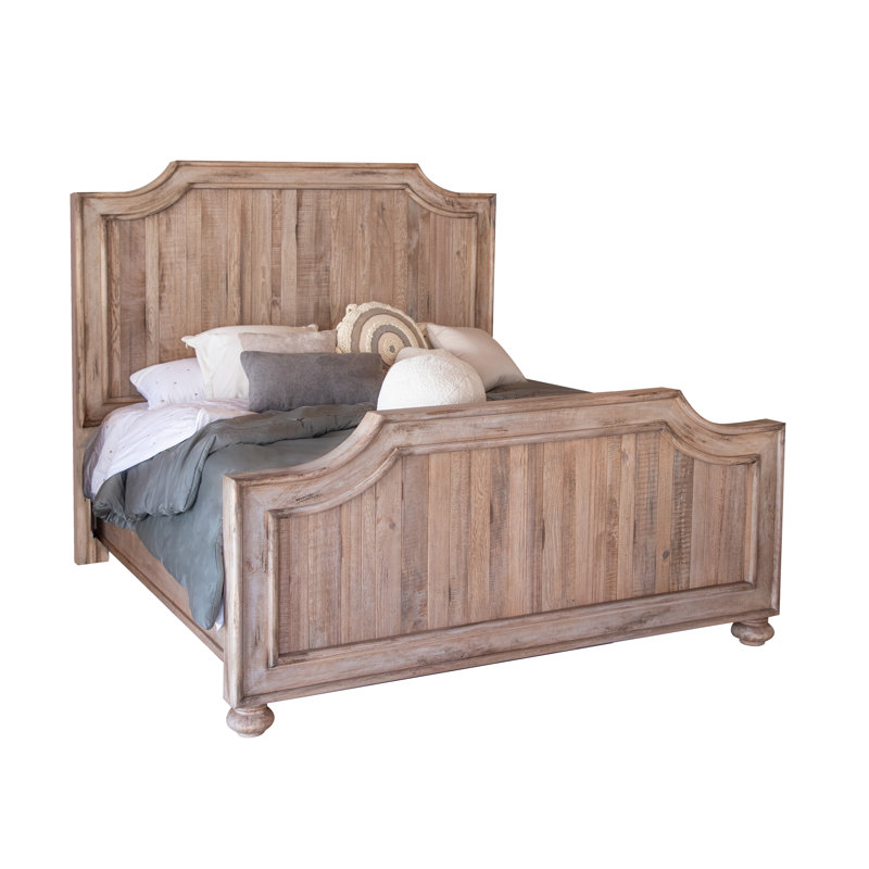 Aruba Natural Solid Wood Standard Bed, Queen
