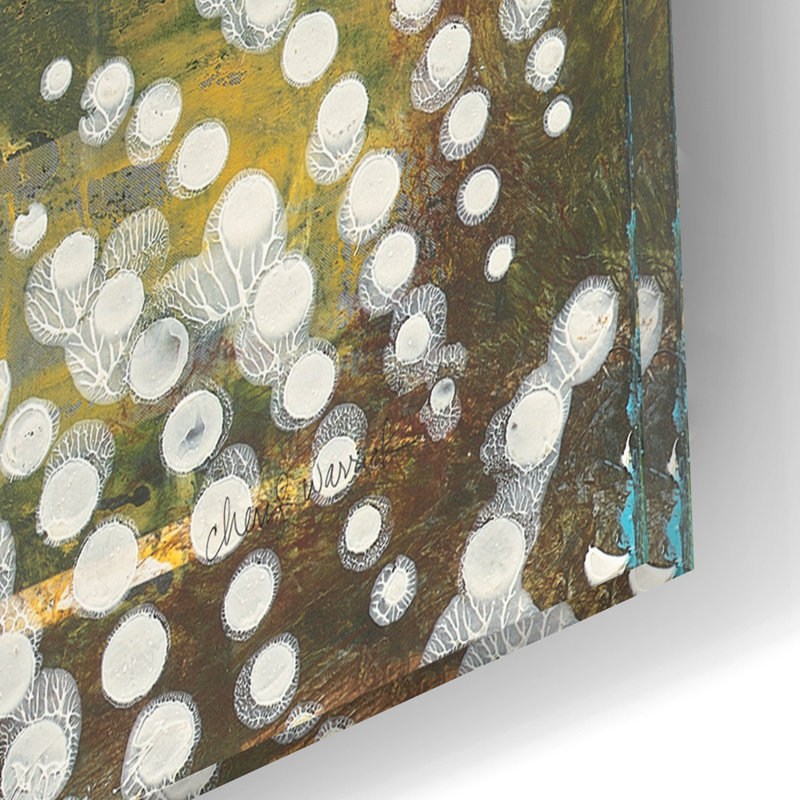 «Recap 1 Abstract» par Cheryl Warrick, art mural en verre acrylique, H 12 po x l 12 po x P 0,13 po