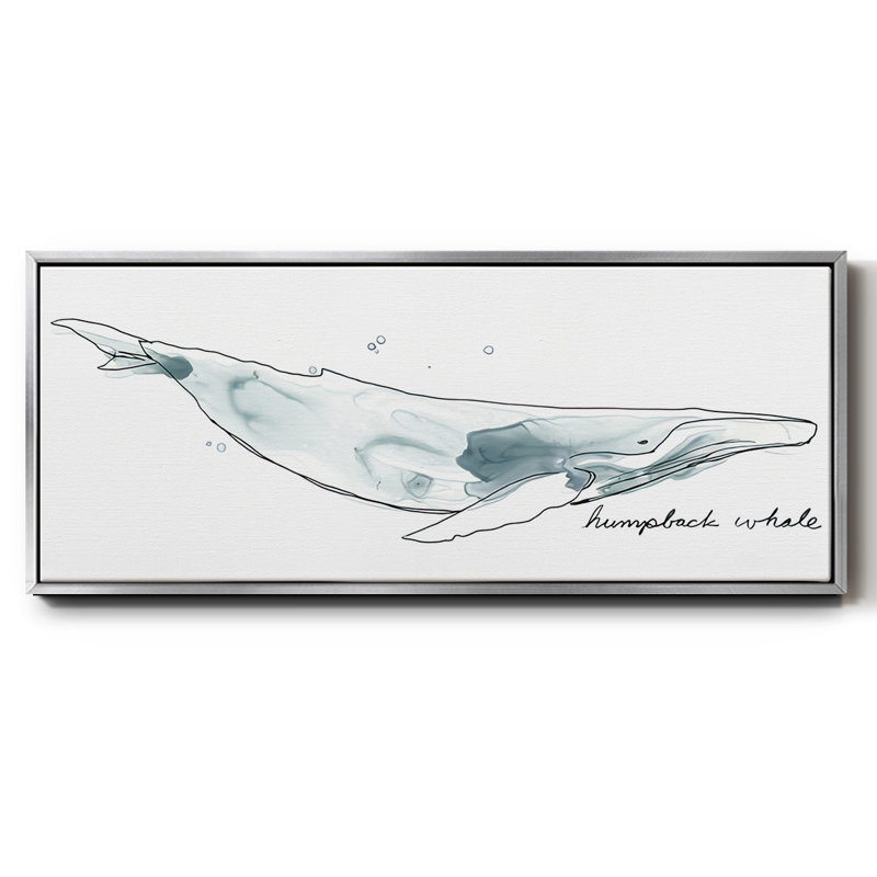 Baleine II - toile encadrée, Argent, H 8 po x l 20 po x P 1,5 po
