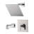 Rift Collection Shower System: 8" Square Rain Shower Head, Tub Spout, & Rough-in Valve Included - Brushed Nickel-36865902
