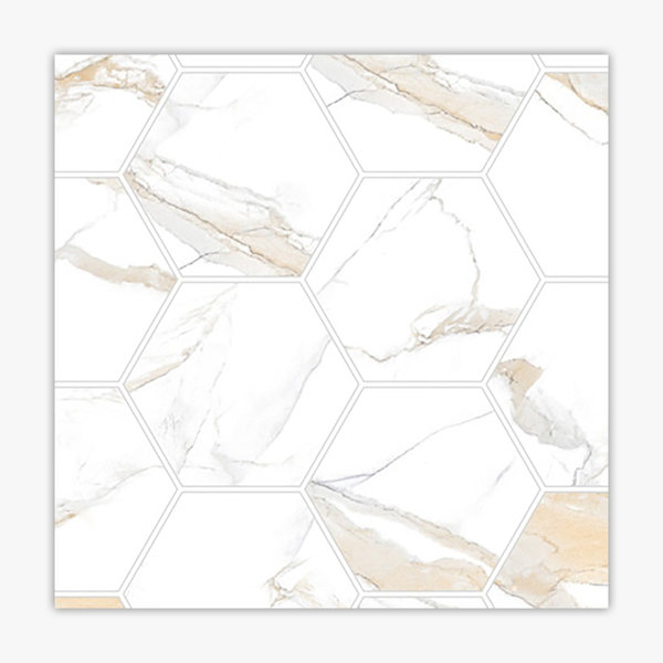 Calacatta 12" x 12" Porcelain Grid Mosaic Wall & Floor Tile
