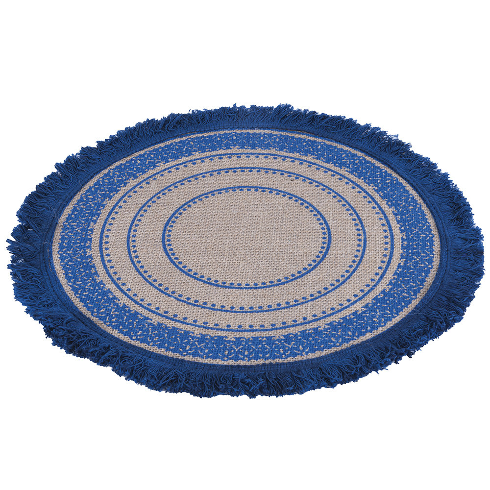 Set 6 blaue Jute Tischsets 3 Sortimente