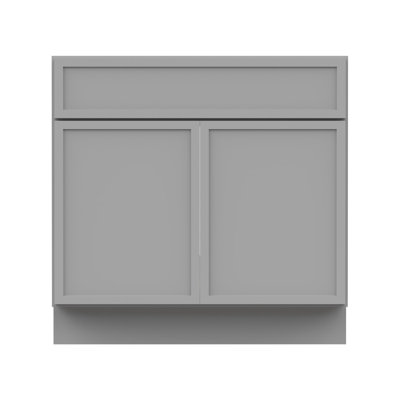 Colton 39" Freestanding Shaker Bathroom Vanity Cabinet with 2 Doors, No Countertop, Ready to Assemble, Gray