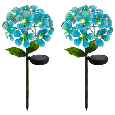 Solar Powered LED Metal Flower Garden Stake Light