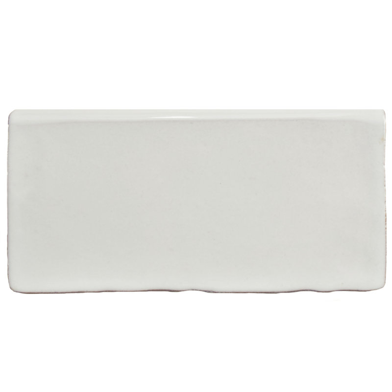 Carreau de céramique bullnose blanc lait 6 pi x 3 po Antic Special
