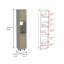 Garde-manger Hasselt, double porte, six tablettes - pin clair