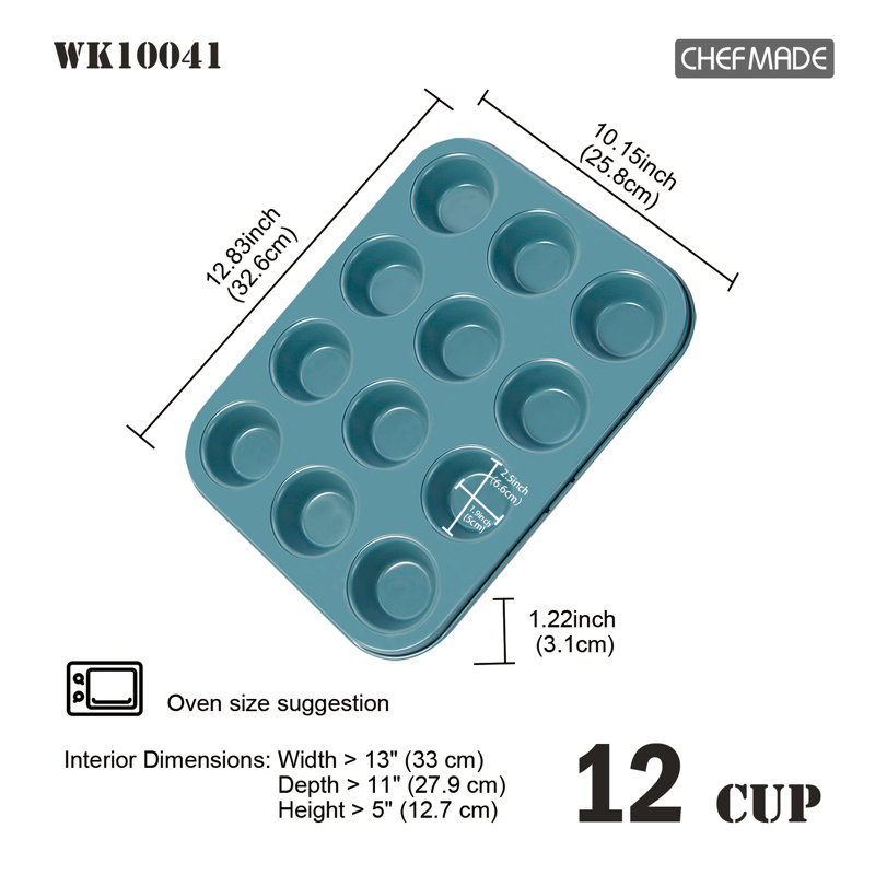 Chefmade Non-stick 20 Cups Mini Muffin Pan,carbon Steel Cupcakes Baking Pan
