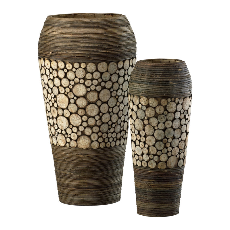 Slice Wood Table Vase