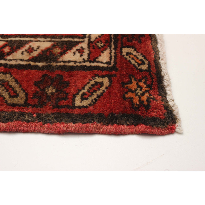 Tapis en laine cuivre foncé anatolien noué à la main 3 pi 8 po x 13 pi 1 po Konya