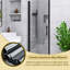 26 po X P 68 po H Porte de douche réversible à demi-cadre à finition noir mat