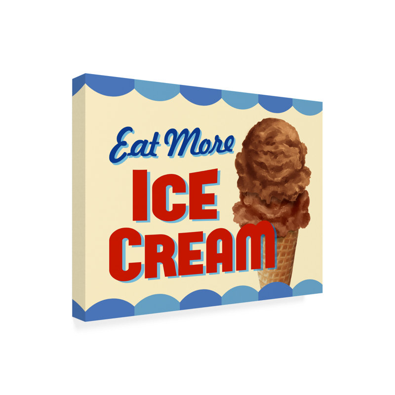Art sur toile RetroPlanet «Eat More Ice Cream 2», H 18 po x l 24 po x P 2 po