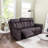 Keveon 41" Swivel Upholstered Power Reclining loveseat sofa with USB Port and Adjustable Headrest