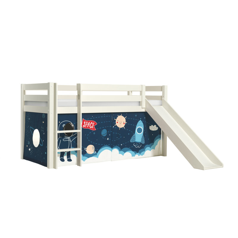 Pino European Single (90 x 200cm) Mid Sleeper Loft Bed, White