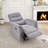 34.6'' Wide Modern and Overstuffed Soft Swivel and Rocker Manual Recliner Chair-61540261