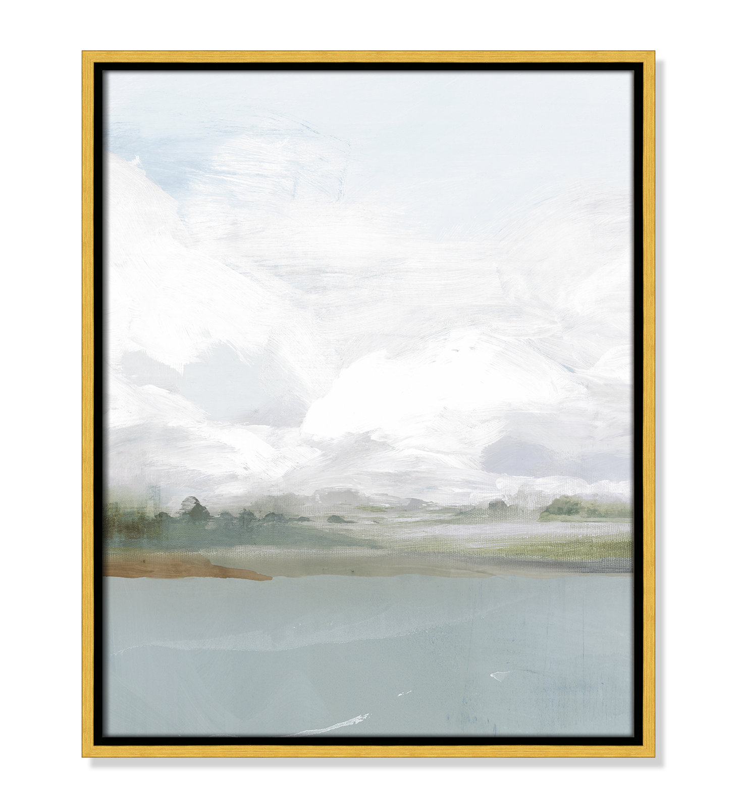 All Shore Painting, 21.5" H x 17.5" W, Gold