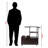 Galen Glass Rack Wine Utility Cart with Wheels in Espresso, 33.05" H X 29.83" W X 15.73" D
