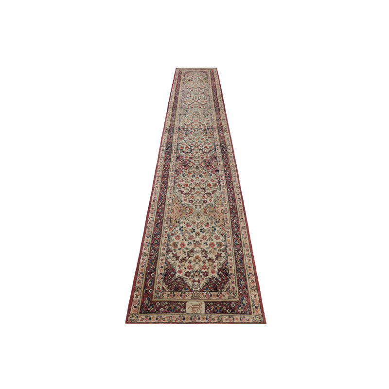 Antique One-of-a-Kind 3'1X18'2 Hand Knotted Area Rug