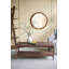 Miroir mural rond 28,3 x 28,3 po avec cadre en bois de pin