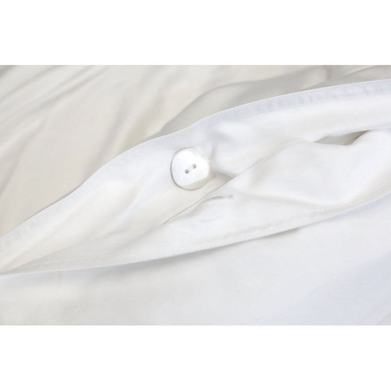 Parker Duvet Cover, Queen Duvet Cover + 2 Standard Shams, White, Percale